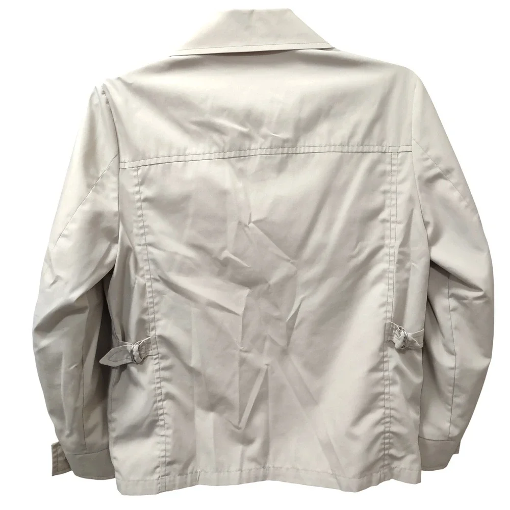 London Fog Mens Beige‎ Weatherwear Jacket Full Zip Size 40 REG Retro